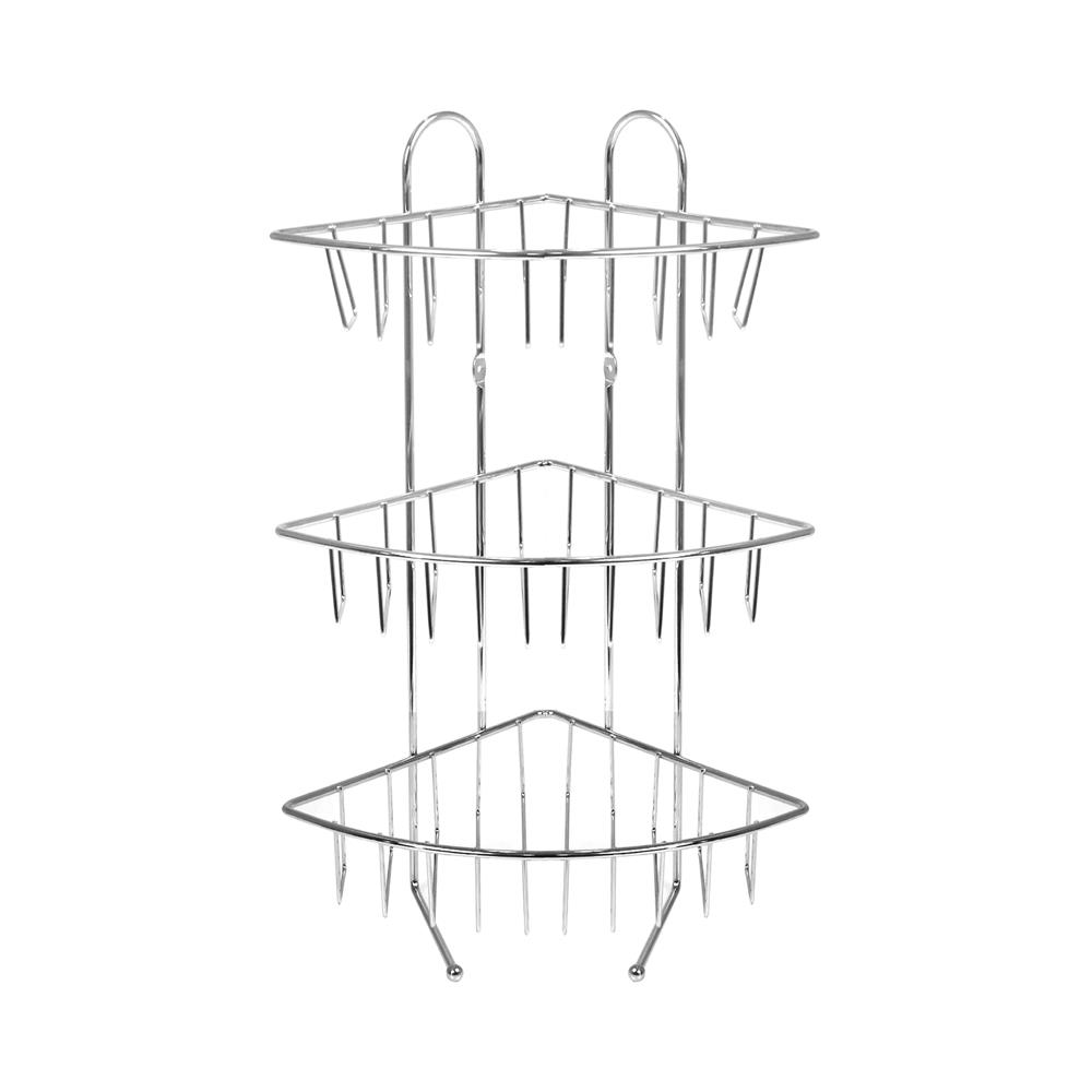 ชั้นเข้ามุมโครเมียม 3 ชั้น ทรงโค้ง ME LIVING CROMO 21x21x45 ซม.