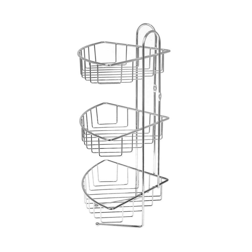 ชั้นเข้ามุมโครเมียม 3 ชั้น ทรงโค้ง ME LIVING CROMO 21x21x45 ซม.
