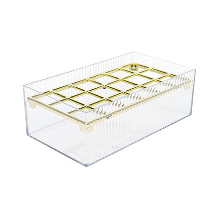 กล่องจัดเก็บเครื่องสำอาง STACKO BREIS LIPS18 10x18.2x6 ซม. สีใส