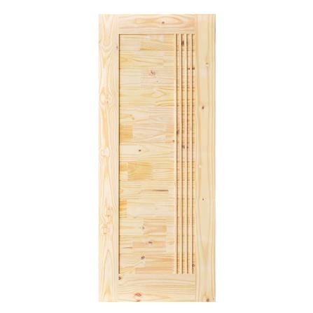 ประตูไม้สนนิวซีแลนด์ D2D ECO PINE-EZERO 7 80X200 ซม. สีธรรมชาติ ไม่เจาะลูกบิด_0