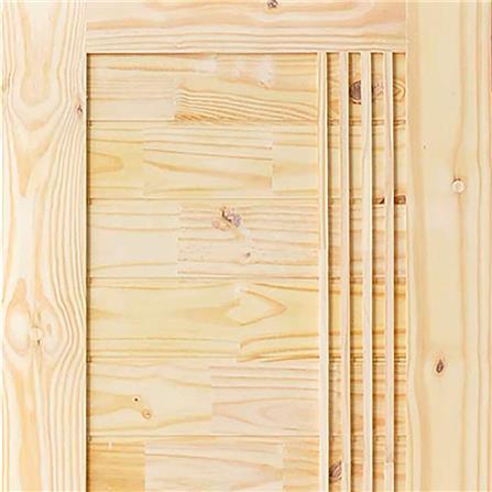 ประตูไม้สนนิวซีแลนด์ D2D ECO PINE-EZERO 7 80X200 ซม. สีธรรมชาติ ไม่เจาะลูกบิด_1