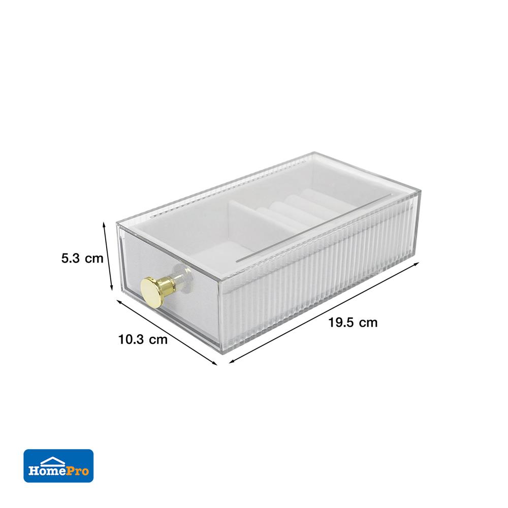 กล่องใส่เครื่องประดับ STACKO BREIS 10.3x19.5x5.3 ซม. สีใส