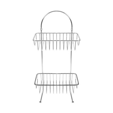 ชั้นวางของติดผนังโครเมียม 2 ชั้น ทรงเหลี่ยม ME LIVING CROMO 25x14x40 ซม._2