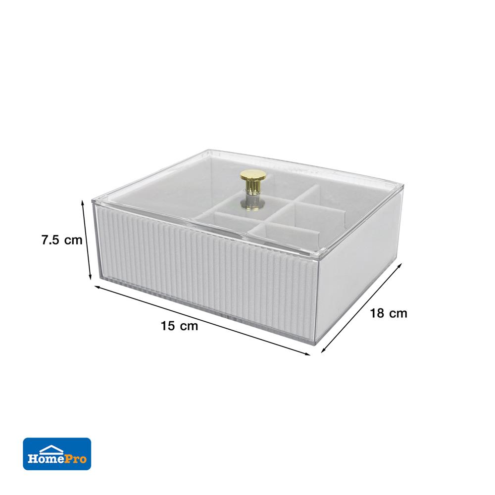 กล่องใส่เครื่องประดับ STACKO BREIS 15x18x7.5 ซม. สีใส