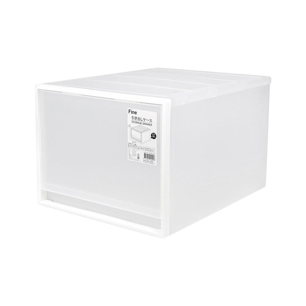 กล่องลิ้นชัก 1 ช่อง STACKO CK-109 50x40x31.5 ซม. สีขาว