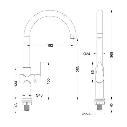 ก๊อกอ่างล้างหน้าเดี่ยว DONMARK GL-1136_2