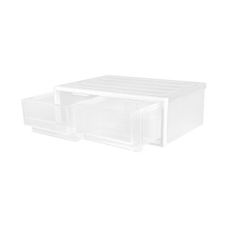 กล่องลิ้นชัก 2 ช่อง STACKO CK-12 19.5x27.5x9.5 ซม. สีขาว_3