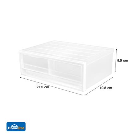 กล่องลิ้นชัก 2 ช่อง STACKO CK-12 19.5x27.5x9.5 ซม. สีขาว_6