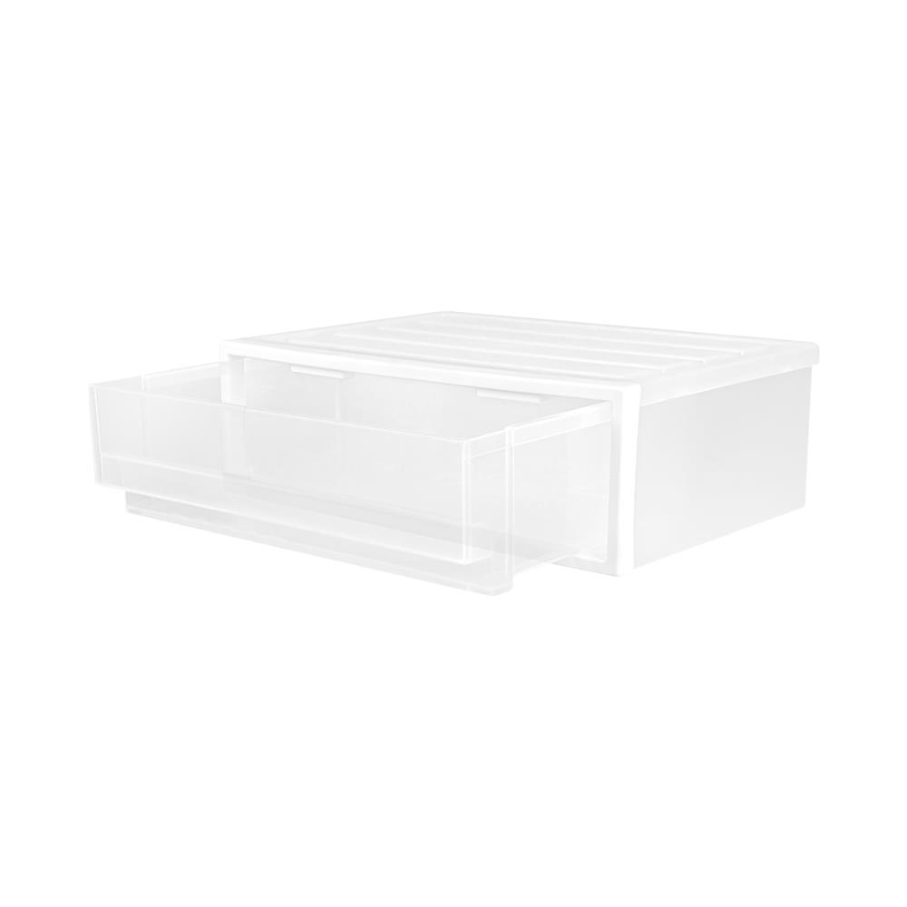 กล่องลิ้นชัก 1 ช่อง STACKO CK-11 19.5x27.5x9.5 ซม. สีขาว