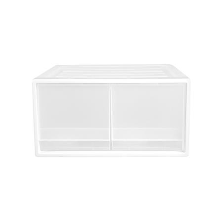 กล่องลิ้นชัก 2 ช่อง STACKO CK-32 26x33x13.5 ซม. สีขาว_2