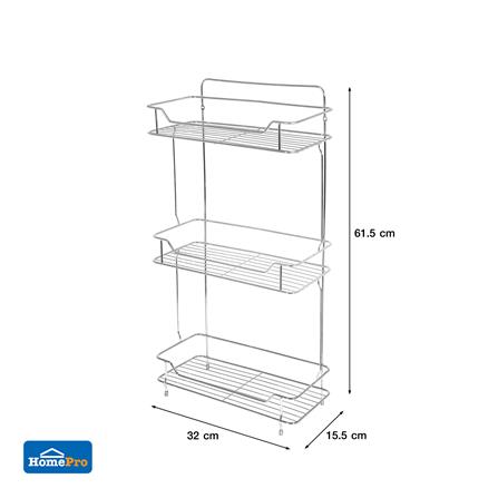 ชั้นวางของโครเมียม 3 ชั้น เปิดหน้า ME LIVING CROMO 32x15.5x61.5 ซม._7