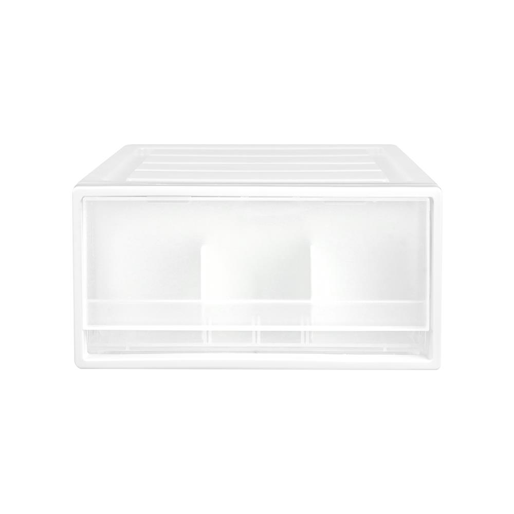 กล่องลิ้นชัก 1 ช่อง STACKO CK-31 26x33x13.5 ซม. สีขาว