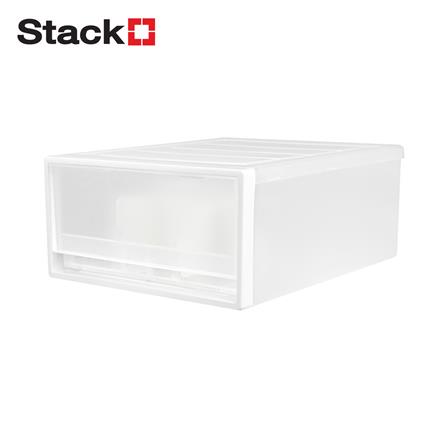 กล่องลิ้นชัก 1 ช่อง STACKO CK-31 26x33x13.5 ซม. สีขาว_1