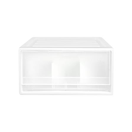 กล่องลิ้นชัก 1 ช่อง STACKO CK-31 26x33x13.5 ซม. สีขาว_2