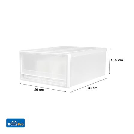 กล่องลิ้นชัก 1 ช่อง STACKO CK-31 26x33x13.5 ซม. สีขาว_8