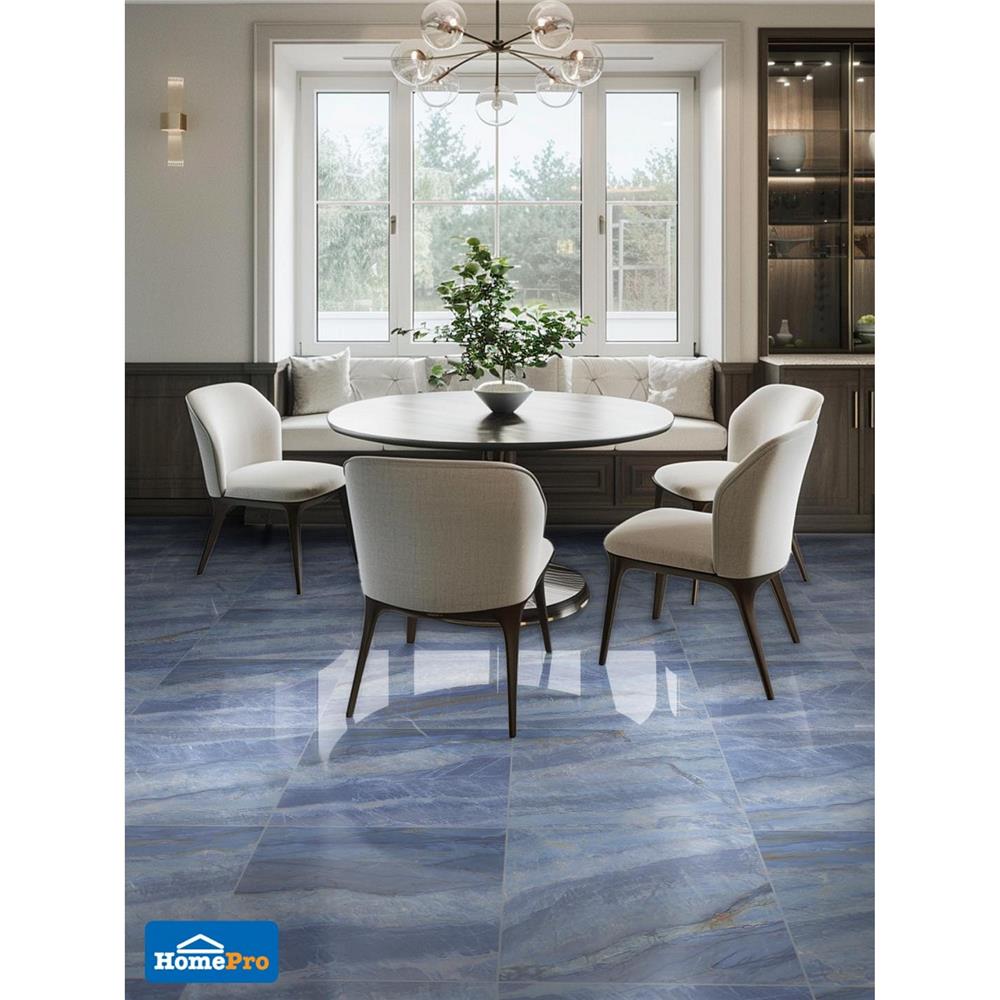 กระเบื้องพื้นพอร์ซเลน 60x60 ซม. TARA เอซูล น้ำเงิน A 1.44 ตร.ม.
