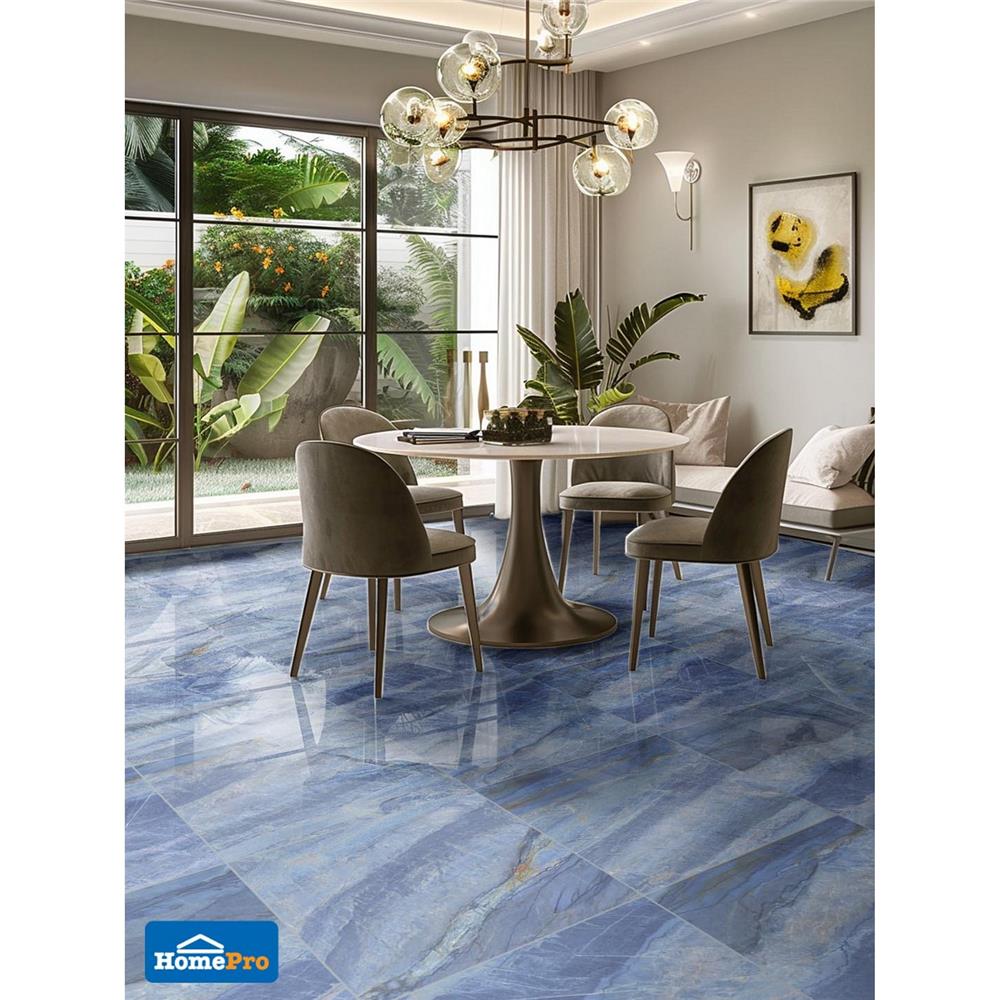 กระเบื้องพื้นพอร์ซเลน 60x60 ซม. TARA เอซูล น้ำเงิน A 1.44 ตร.ม.