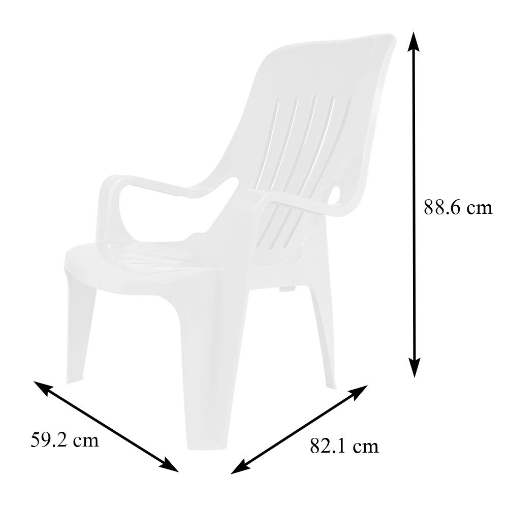เก้าอี้พลาสติกเอนนอน SPRING V140 สีขาว