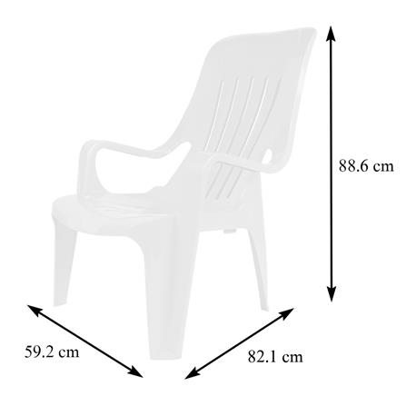 เก้าอี้พลาสติกเอนนอน SPRING V140 สีขาว_6