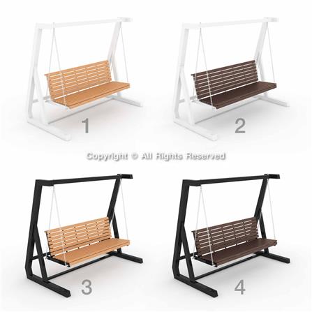 ชิงช้า 3 ที่นั่ง BUA DESIGN WINTER ECO WOOD สีไม้ธรรมชาติ/ดำ_3