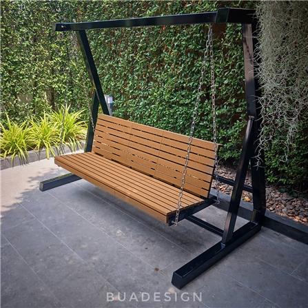 ชิงช้า 3 ที่นั่ง BUA DESIGN WINTER ECO WOOD สีไม้ธรรมชาติ/ดำ_4