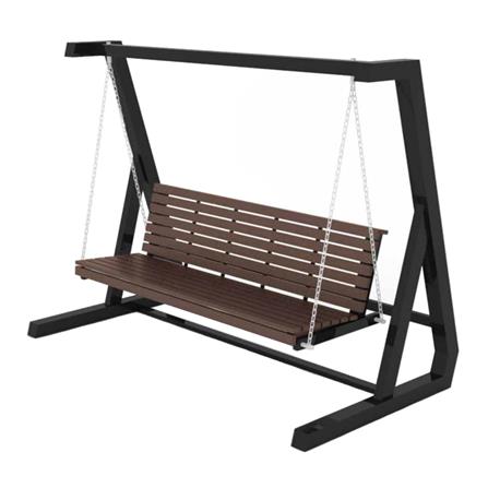 ชิงช้า 3 ที่นั่ง BUA DESIGN WINTER ECO WOOD สี OAK/ดำ