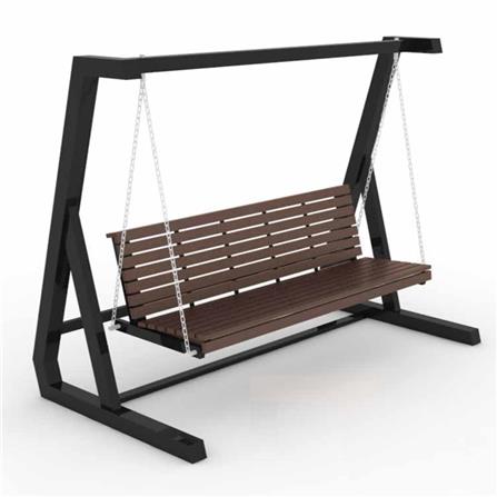 ชิงช้า 3 ที่นั่ง BUA DESIGN WINTER ECO WOOD สี OAK/ดำ_1