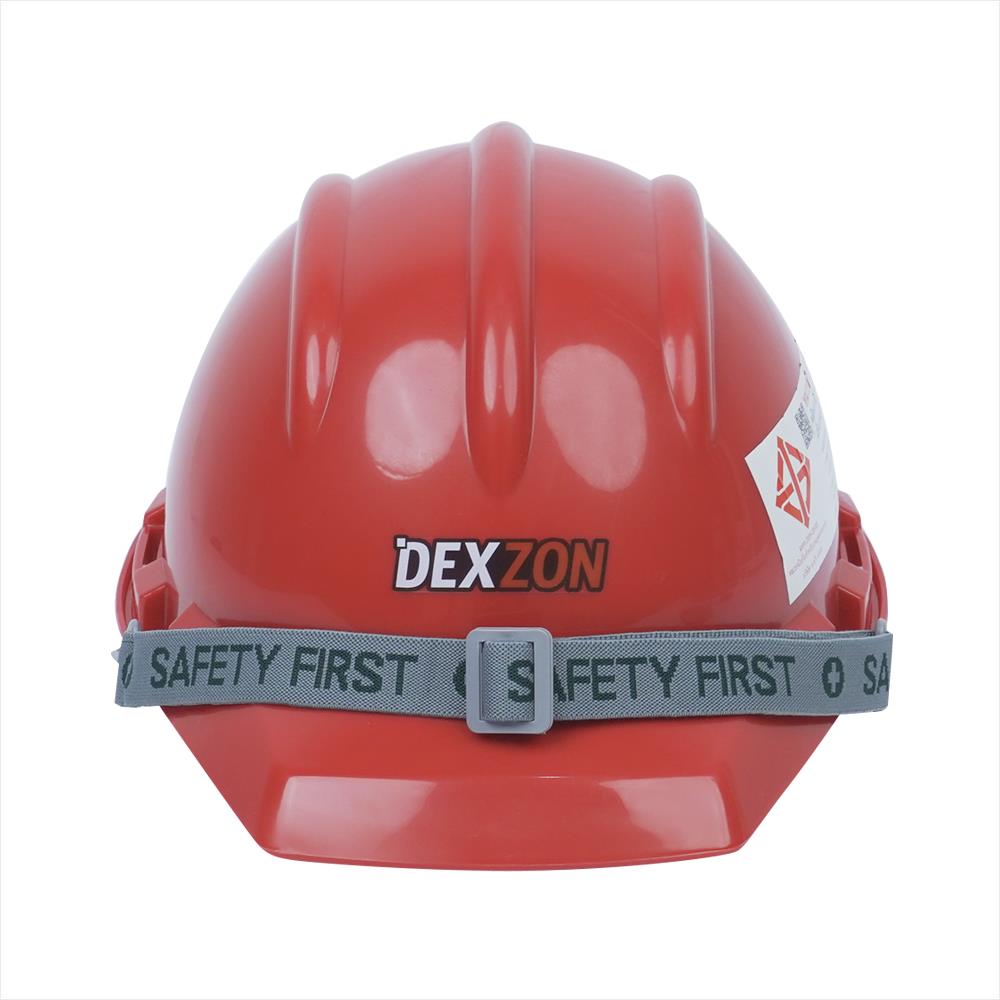 หมวกนิรภัย HDPE มาตรฐานมอก. DEXZON 2332 สีแดง