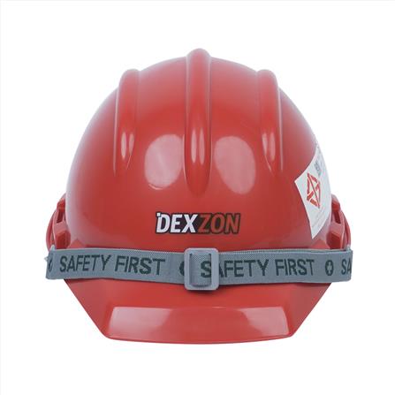 หมวกนิรภัย HDPE มาตรฐานมอก. DEXZON 2332 สีแดง_2