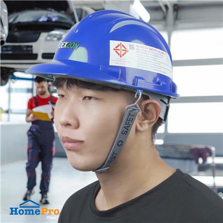 หมวกนิรภัย HDPE มาตรฐานมอก. DEXZON 2332 สีน้ำเงิน_4