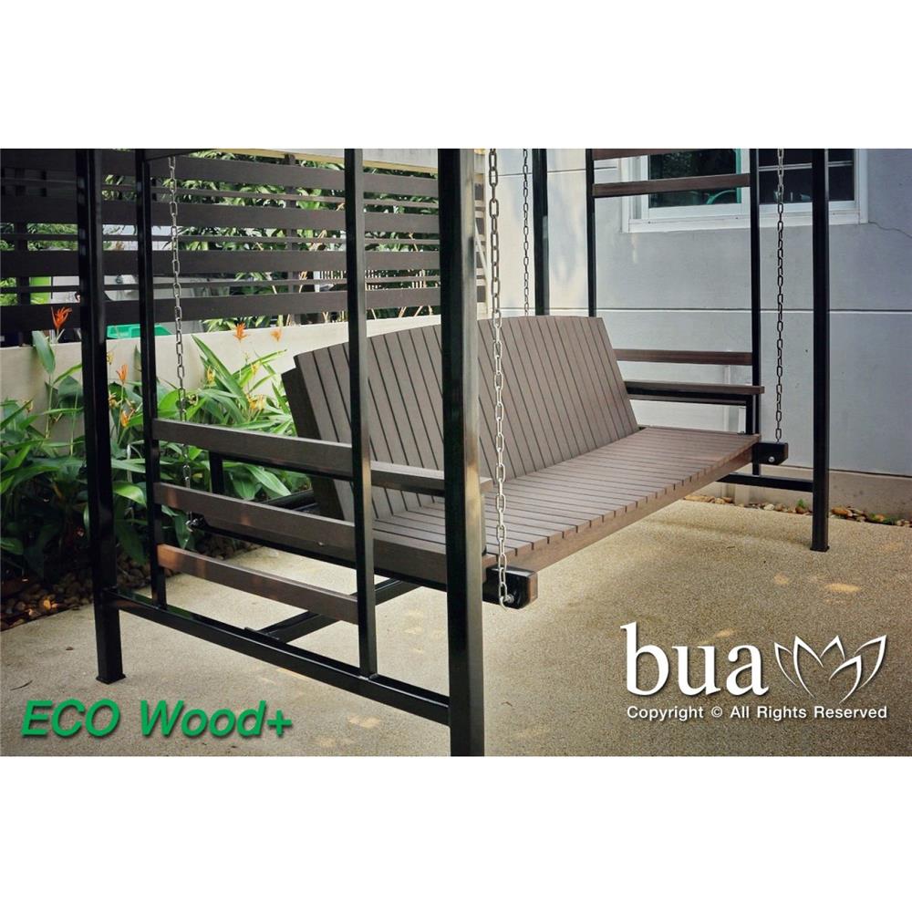 ชิงช้า 3 ที่นั่ง BUA DESIGN SPRING ECO WOOD สี OAK/ดำ