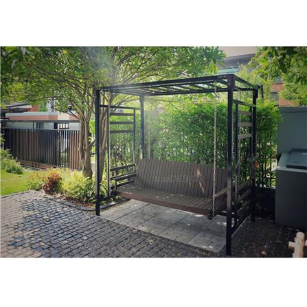 ชิงช้า 3 ที่นั่ง BUA DESIGN SPRING ECO WOOD สี OAK/ดำ_4