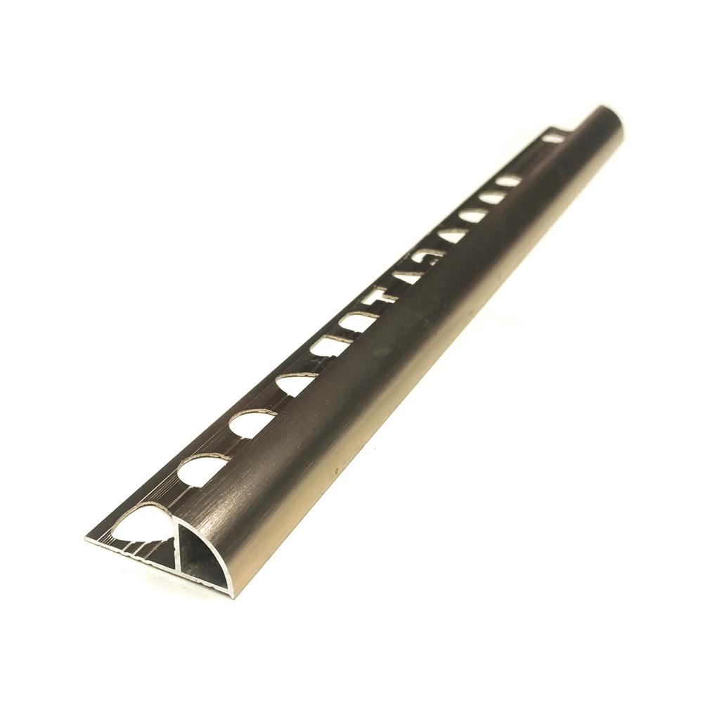 คิ้วอะลูมิเนียมมุมโค้ง เกเตอร์ 12 มม. 2.1 ม. สีทองแดงปัดลาย