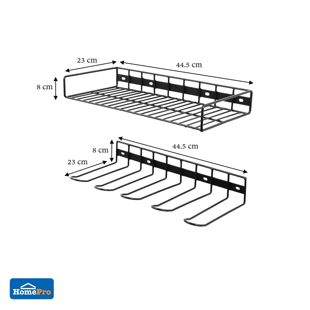 ชั้นวางสว่านไฟฟ้าแบบติดผนัง MATALL สีดำ 2 ชั้น