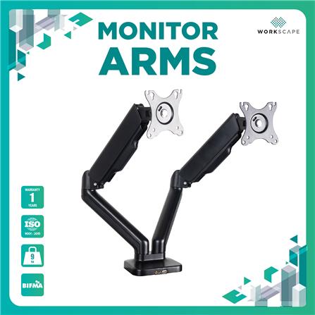 แขนจับจอมอนิเตอร์ WORKSCAPE WAH-00016 สีดำ_4