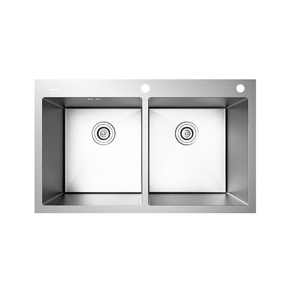 ซิงค์ฝัง 2 หลุม HAFELE MARIA 495.39.613 สีเงิน