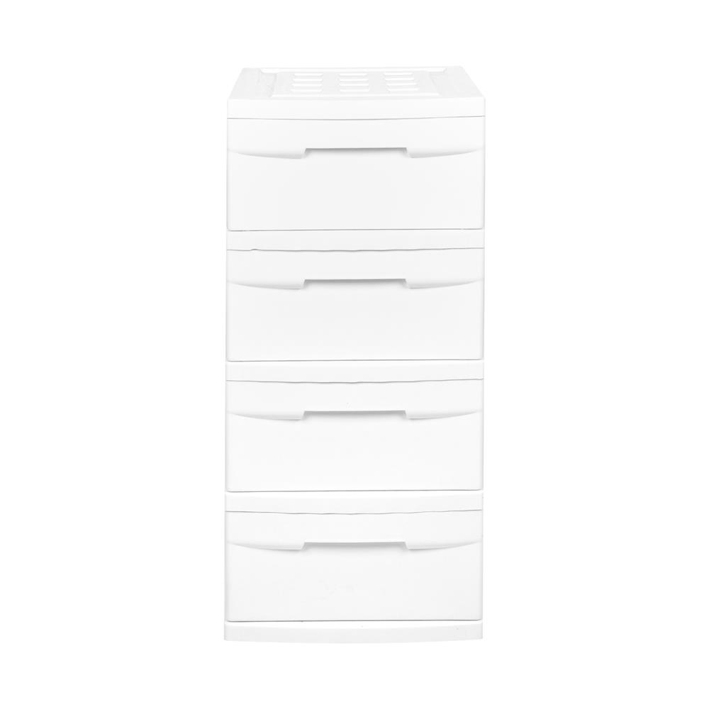 ตู้ลิ้นชัก 4 ชั้น STACKO SNOWY 45x40x84 ซม. สีขาว