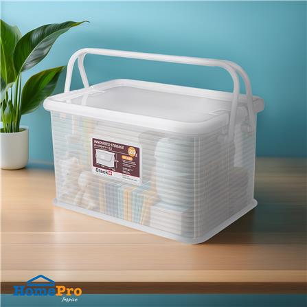 กล่องฝาล็อกหูหิ้ว 26 ลิตร STACKO 31x46.5x26.2 ซม. สีขาว_3