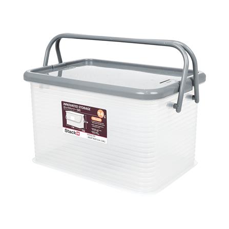 กล่องฝาล็อกหูหิ้ว 14 ลิตร STACKO 25x37.9x22.1 ซม. สีเทา