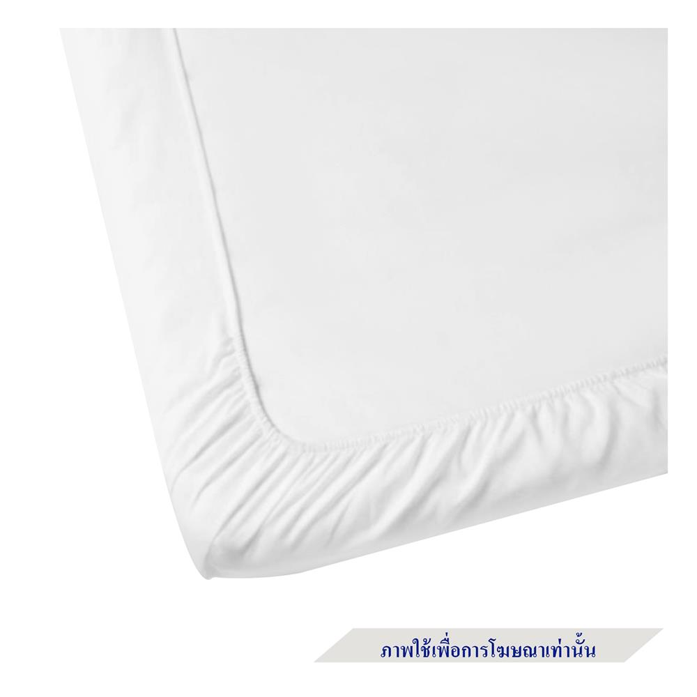 ผ้าปูที่นอน 5 ฟุต SWENY HOTEL STRIPE 250T สีขาว