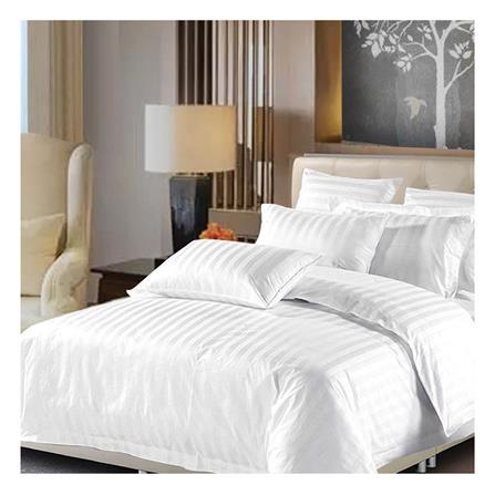 ผ้าปูที่นอน 5 ฟุต SWENY HOTEL STRIPE 250T สีขาว