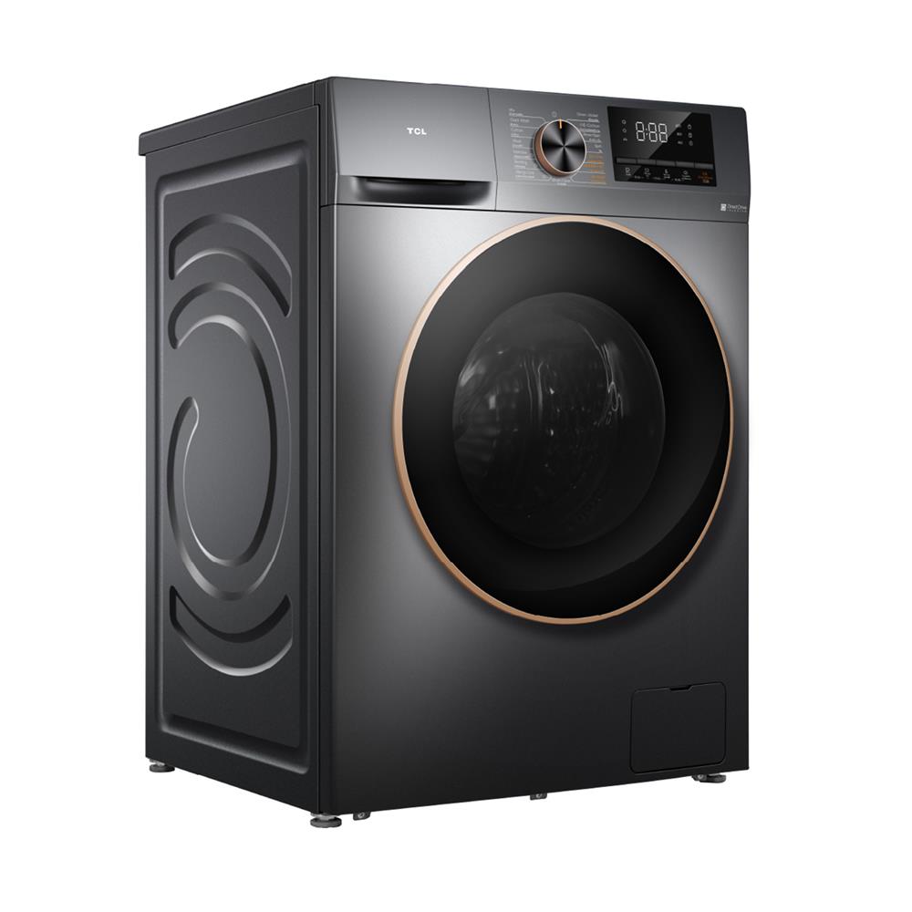 เครื่องซักอบผ้าฝาหน้า TCL WT11EPWDG 10/7 กก. 1200RPM อินเวอร์เตอร์ สีเทา