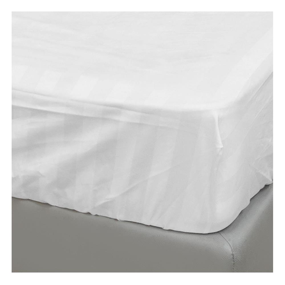 ผ้าปูที่นอน 3.5 ฟุต SWENY HOTEL STRIPE 250T สีขาว