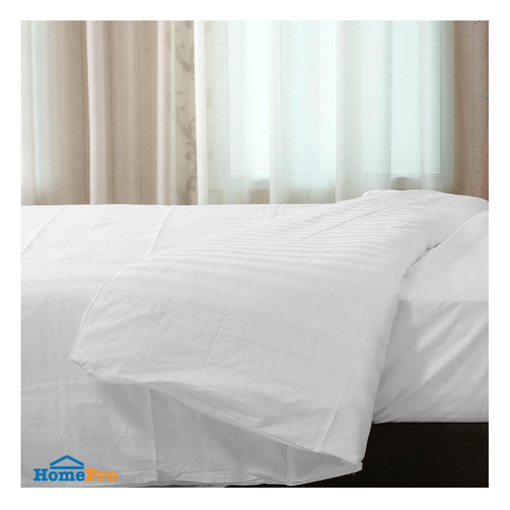 ปลอกผ้านวม SWENY HOTEL STRIPE 250T 70X90 นิ้ว สีขาว