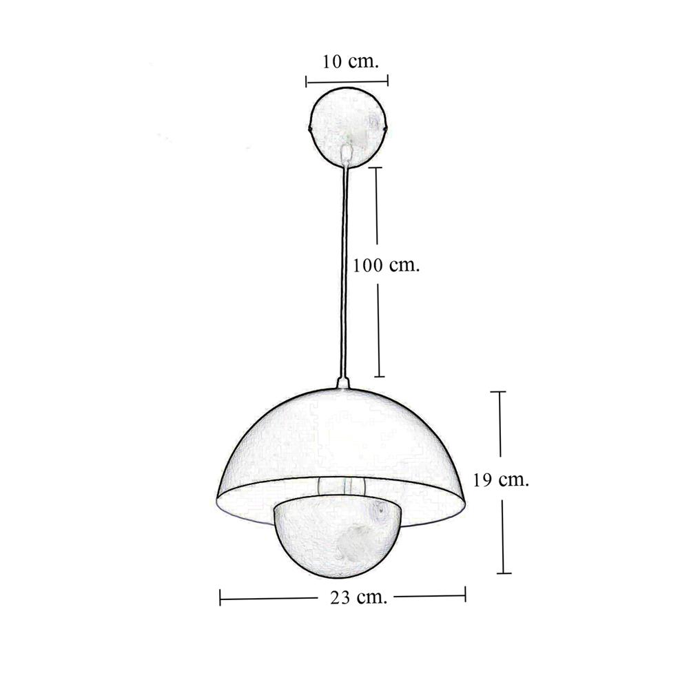 ไฟช่อ HATASHI HT-50488 สีขาว 1 หัว