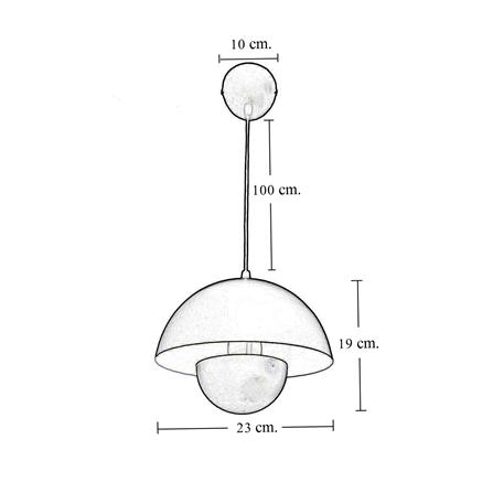 ไฟช่อ HATASHI HT-50488 สีขาว 1 หัว_4