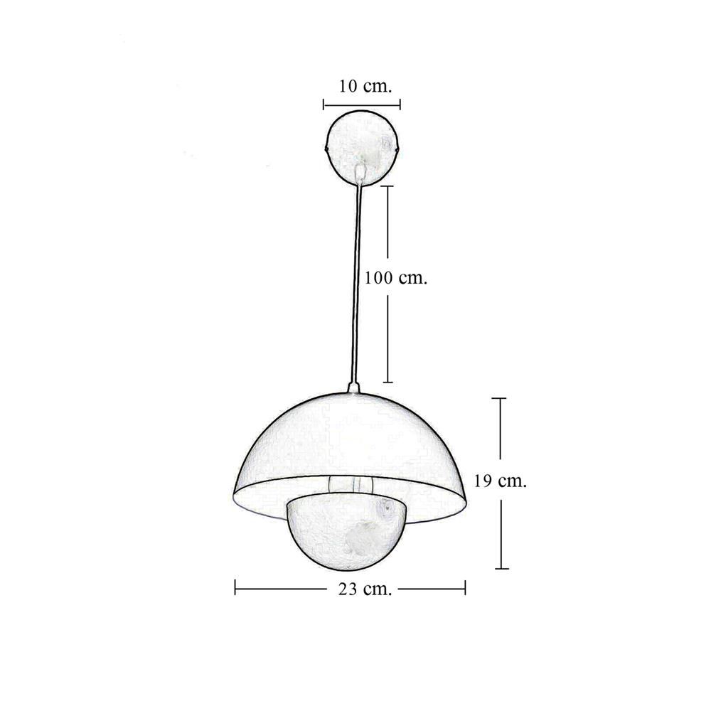 ไฟช่อ HATASHI HT-50488 สีดำ/ขาว 1 หัว
