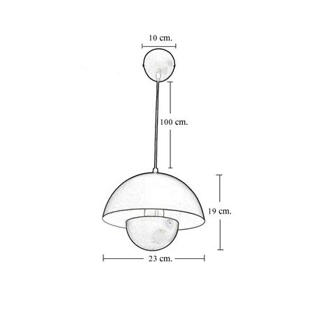 ไฟช่อ HATASHI HT-50488 สีดำ/ขาว 1 หัว_3