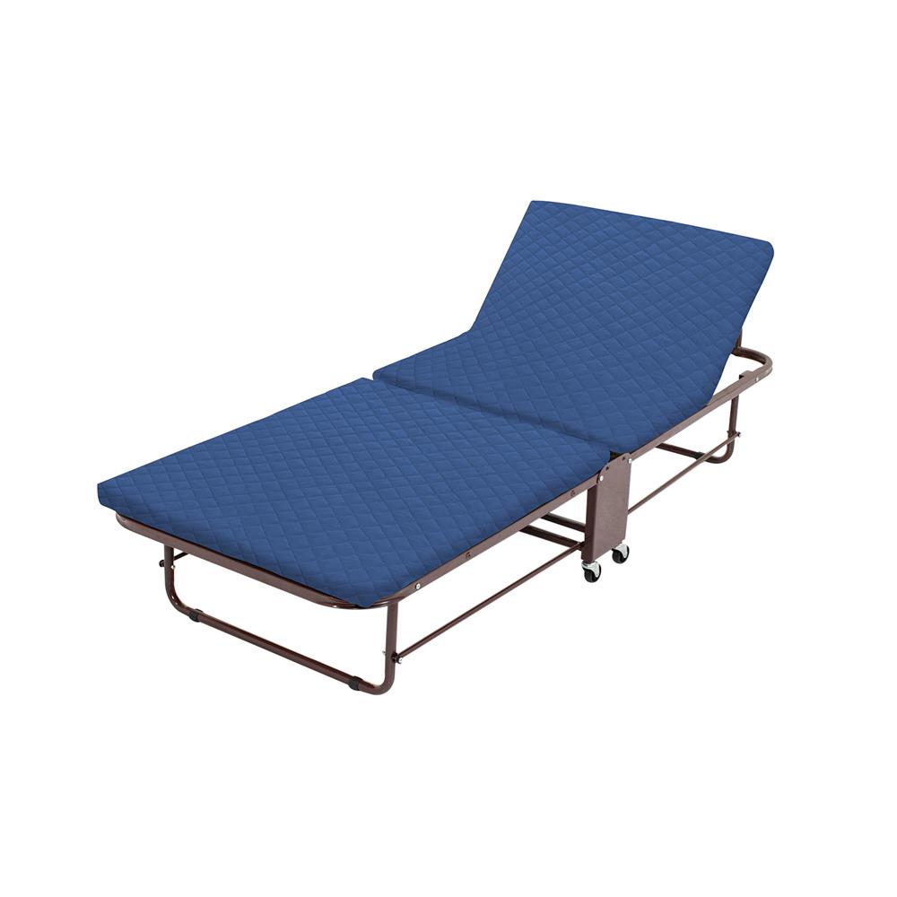 เตียงพับพร้อม TOPPER THAIBULL OLT235-75S สีน้ำเงิน/น้ำตาล