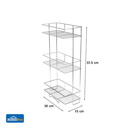 ชั้นวางของโครเมียม 3 ชั้น ME LIVING CROMO 30x15x57.5 ซม._6
